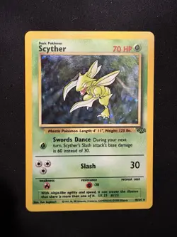 Pokemon TCG Scyther Jungle 10/64 Holo Unlimited Holo Rare - Image 1