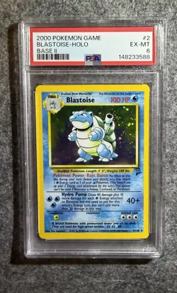 Pokemon TCG PSA 6 2000 BASE SET 2 BLASTOISE #2 HOLO - Vintage - Image 1