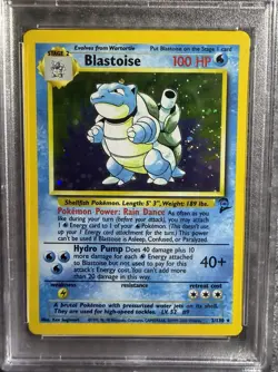 Pokemon TCG PSA 6 2000 BASE SET 2 BLASTOISE #2 HOLO - Vintage - Image 3