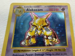 Alakazam 1/102 Base Set Shadowless Holo Rare Holo POKEMON - Image 3
