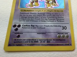 Alakazam 1/102 Base Set Shadowless Holo Rare Holo POKEMON - Image 4