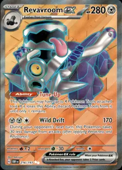 Revavroom ex 216/197 Ultra Rare Obsidian Flames Pokemon Holo Near Mint - Image 1