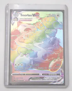 Snorlax VMAX 206/202 Rainbow Secret Rare Pokemon Sword & Shield Full Art Read Co - Image 1