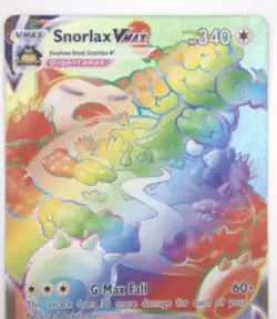Snorlax VMAX 206/202 Rainbow Secret Rare Pokemon Sword & Shield Full Art Read Co - Image 3