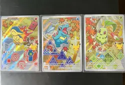 Pokemon First Partner Series 2 - Johto Starter Set Chikorita Cyndaquil Totodile - Image 1