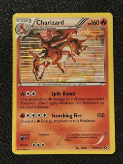 Charizard - 19/113 Legendary Treasures Holo Rare Pokemon - MP - Image 1