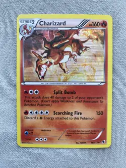 Pokemon TCG Charizard Legendary Treasures Holo Card 19/113 Rare - Image 1