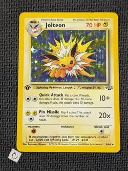 Jolteon 4/64 - Jungle 1st Edition Holo Rare Pokemon TCG MP - Image 1