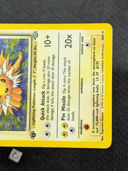 Jolteon 4/64 - Jungle 1st Edition Holo Rare Pokemon TCG MP - Image 5