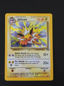 Pokemon Jolteon TCG Holo Rare Card Jungle Series 4/64 Unlimited -RB - Image 1