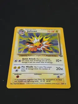Pokemon Jolteon TCG Holo Rare Card Jungle Series 4/64 Unlimited -RB - Image 4