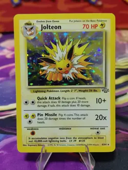 Pokemon TCG Jolteon Jungle 4/64 Holo Unlimited Holo Rare Lightly Played WOTC 🔥 - Image 1