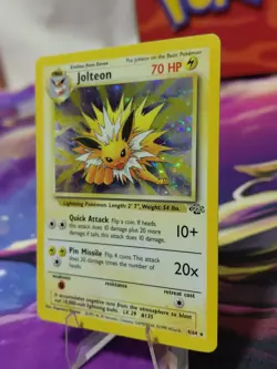 Pokemon TCG Jolteon Jungle 4/64 Holo Unlimited Holo Rare Lightly Played WOTC 🔥 - Image 2