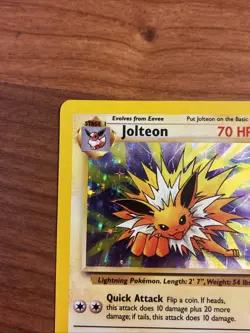 Pokemon TCG Jolteon Jungle 4/64 Holo Unlimited Holo Rare HP Creased - Image 2