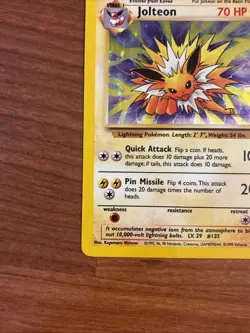 Pokemon TCG Jolteon Jungle 4/64 Holo Unlimited Holo Rare HP Creased - Image 5