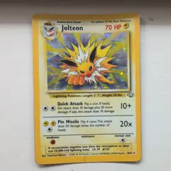 Pokemon TCG Jolteon Jungle 4/64 Holo Unlimited Holo Rare MP - Image 1