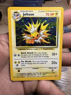 Pokemon TCG Jolteon Jungle 4/64 Holo *No Symbol Error *Light play - Image 3