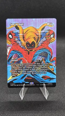 Saw in Half (Borderless) - 21 - NM - Marvel's Spider-Man - MTG - Image 1