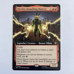 x1 Electro, Assaulting Battery - Extended Art R MTG Marvel's Spider-Man M/NM, En - Image 1