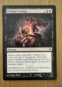 MTG Praetor's Grasp New Phyrexia Regular LP - Image 1