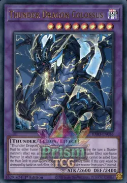 1st ed Thunder Dragon Colossus ultra rare RA03-EN036 Yugioh - Image 1