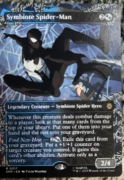 WOTC Marvel's Spider-Man Symbiote Spider-Man (Borderless) (R) NM - Image 1