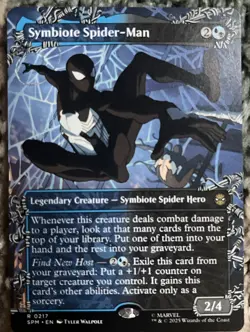 WOTC Marvel's Spider-Man Symbiote Spider-Man (Borderless) (R) NM - Image 2