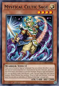 Yugioh CORI-EN003 - Celtic Mystic - Super Rare - Image 1