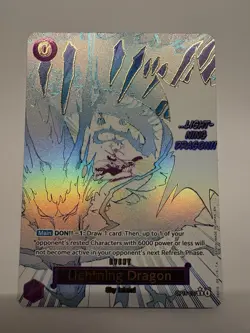 Bandai One Piece Lightning Dragon OP15-077 OP-15 Event Rare Alt Art Foil - Image 1