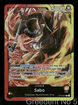 Sabo (001) ST13-001 Leader Ultra Deck: The Three Brothers One Piece Foil LP - Image 1