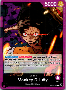 Monkey.D.Luffy OP05-060 Straw Hat Crew One Piece TCG Leader - Image 1