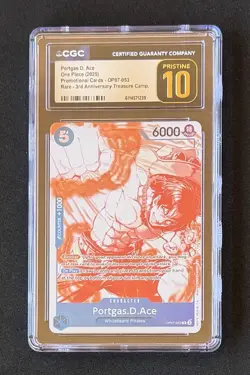 2025 ONE PIECE 3RD ANNIVERSARY! TREASURE CAMPAIGN PORTGAS D. ACE CGC 10 Pristine - Image 1