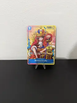One Piece TCG Monkey. D. Luffy P-043 2nd Anniversary Stamped Promo NM - Image 1