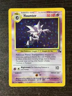 [2 Card Lot] Pokemon TCG Haunter Fossil Holo 6/62 + Japanese No.093 1999 - Image 2