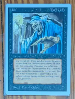 MTG Lich Non-Foil from Unlimited Edition NM - Image 1