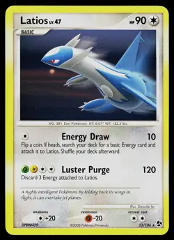 Pokemon Card - Latios Great Encounters 23/106 Rare - Image 1