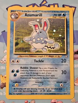 Pokemon TCG Azumarill 2/111 Neo Genesis Holo Card *Swirl* - Image 1