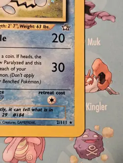 Pokemon TCG Azumarill 2/111 Neo Genesis Holo Card *Swirl* - Image 5