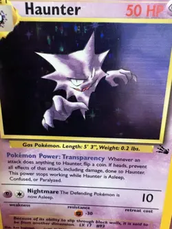 Haunter Holo 6/62 LP+/NM- Base Set WOTC Vintage Pokemon Card Clean Holo - Image 2