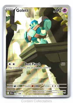 Golett 122/086 - Black Bolt - Pokemon Card - Near Mint - Image 1