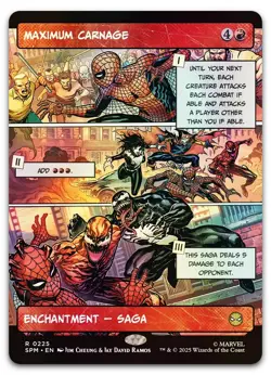 Maximum Carnage (Borderless) #225 (Foil) (NM) Spider-Man SPM Magic MTG - Image 1