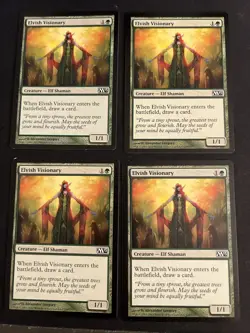 4x Elvish Visionary (169) Core Set 2013 M13 LP MTG Magic x4 Playset MKE - Image 1