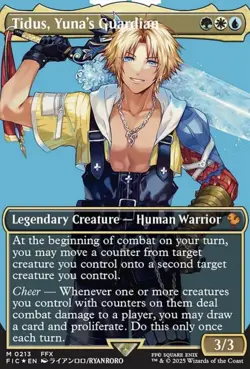 Tidus, Yuna's Guardian (Borderless) (Surge Foil) Commander: Final Fantasy Foil - Image 1