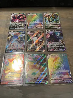 Pokemon Card Binder Collection Lot VMAX Mixed EX-NM 63 cards 7 sealed promos - Image 5