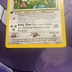 Light Wigglytuff 54/105 Pokemon TCG 1st Edition Neo Destiny Vintage 2002 Card - Image 3