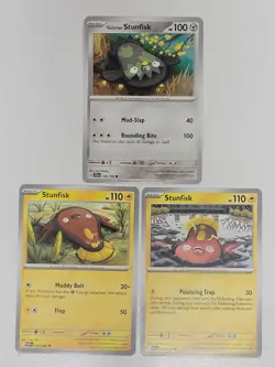 Stunfisk Pokemon 3 Card Collection - Image 1