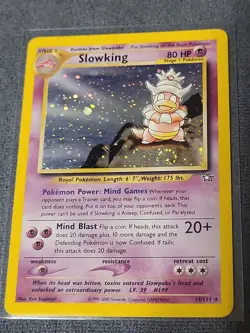 Pokemon Unlimited Edition Neo Genesis Slowking 14/111, Holo, MP Condition! - Image 1