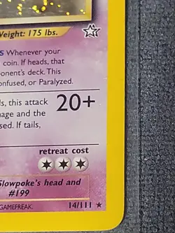 Pokemon Unlimited Edition Neo Genesis Slowking 14/111, Holo, MP Condition! - Image 5