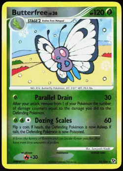 Butterfree 14/106 Rare Great Encounters Pokemon Reverse Holo Lightly Played - Image 1
