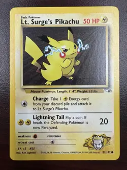 Pokemon - Gym Heroes Lt. Surge's Pikachu 81/132 LP/LP+ - Image 1